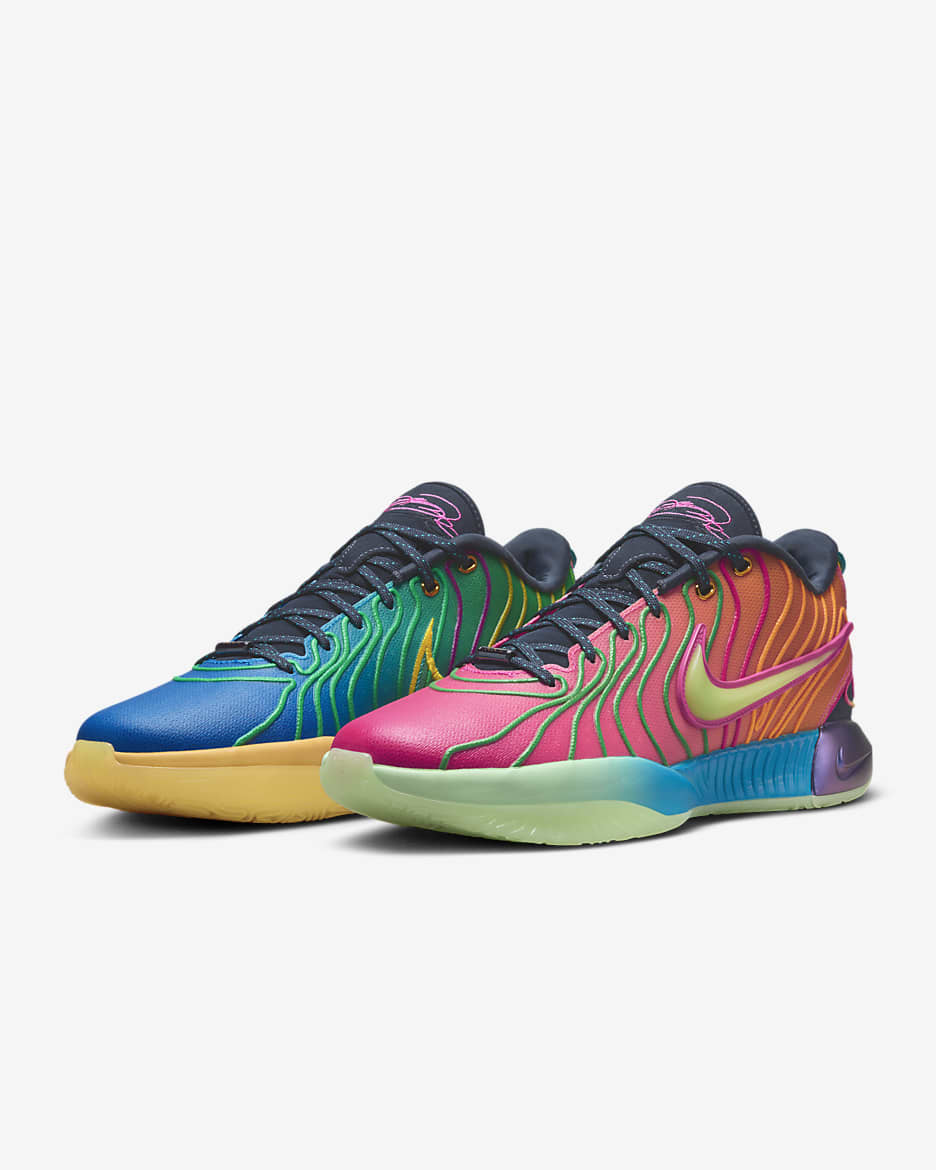 Nike Lebron XXI Photo Blue Laser Fuchsia Vapor Green